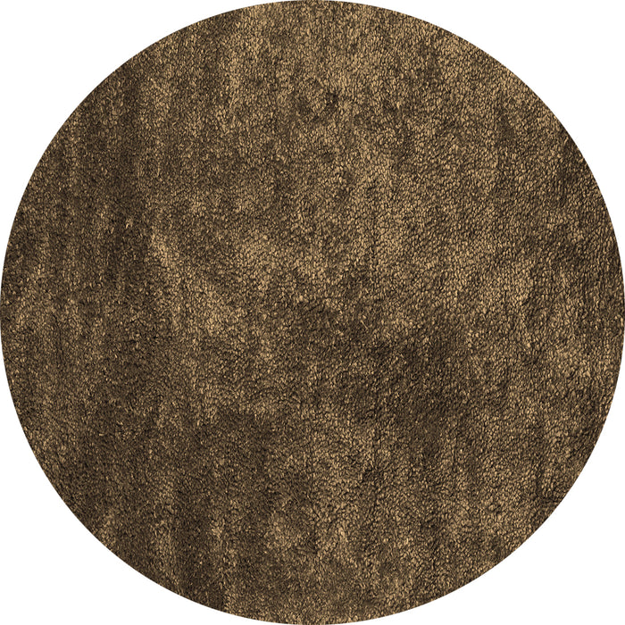Round Machine Washable Abstract Brown Contemporary Rug, wshcon2750brn