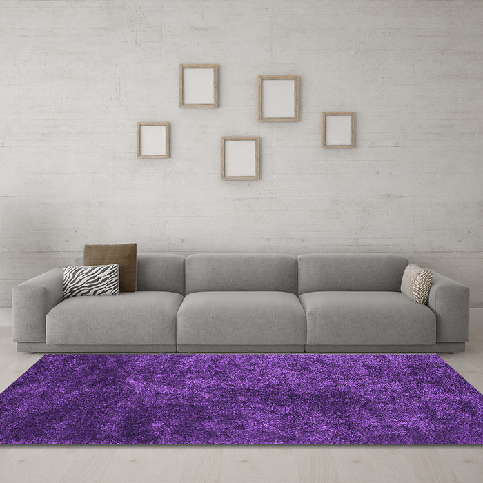 Machine Washable Abstract Purple Contemporary Area Rugs in a Living Room, wshcon2750pur