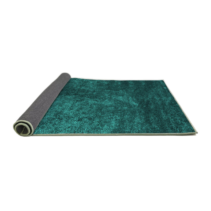Sideview of Abstract Turquoise Contemporary Rug, con2750turq