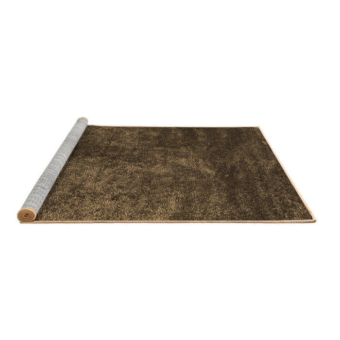 Sideview of Machine Washable Abstract Brown Contemporary Rug, wshcon2750brn