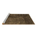 Sideview of Machine Washable Abstract Brown Contemporary Rug, wshcon2750brn