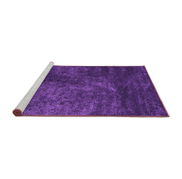 Sideview of Machine Washable Abstract Purple Contemporary Area Rugs, wshcon2750pur