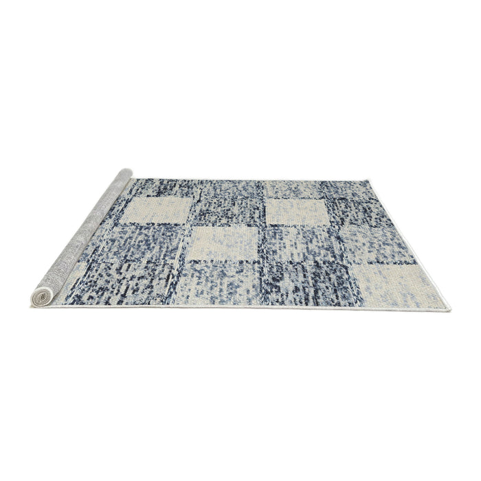 Serging Thickness of Machine Washable Contemporary Dark White Beige Rug, wshcon2751