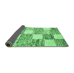 Sideview of Abstract Emerald Green Contemporary Rug, con2751emgrn