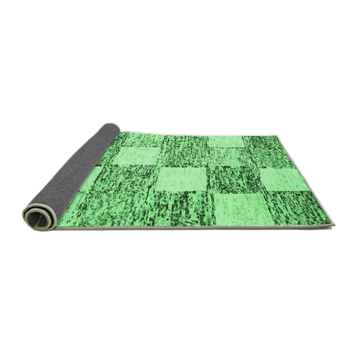 Sideview of Abstract Emerald Green Contemporary Rug, con2751emgrn
