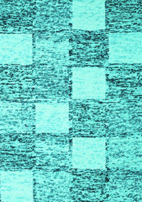 Abstract Turquoise Contemporary Rug, con2751turq