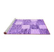 Sideview of Machine Washable Abstract Purple Contemporary Area Rugs, wshcon2751pur