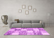 Machine Washable Abstract Pink Contemporary Rug in a Living Room, wshcon2751pnk