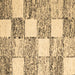 Square Abstract Brown Contemporary Rug, con2751brn