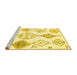 Sideview of Machine Washable Solid Yellow Modern Rug, wshcon2752yw