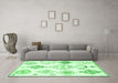 Machine Washable Solid Emerald Green Modern Area Rugs in a Living Room,, wshcon2752emgrn