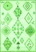 Solid Green Modern Rug, con2752grn