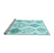Sideview of Machine Washable Solid Light Blue Modern Rug, wshcon2752lblu
