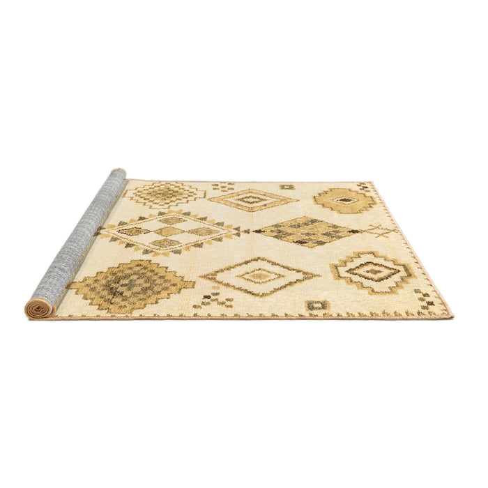 Sideview of Machine Washable Solid Brown Modern Rug, wshcon2752brn