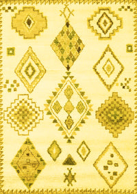 Solid Yellow Modern Rug, con2752yw