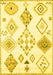 Solid Yellow Modern Rug, con2752yw