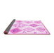 Sideview of Solid Pink Modern Rug, con2752pnk