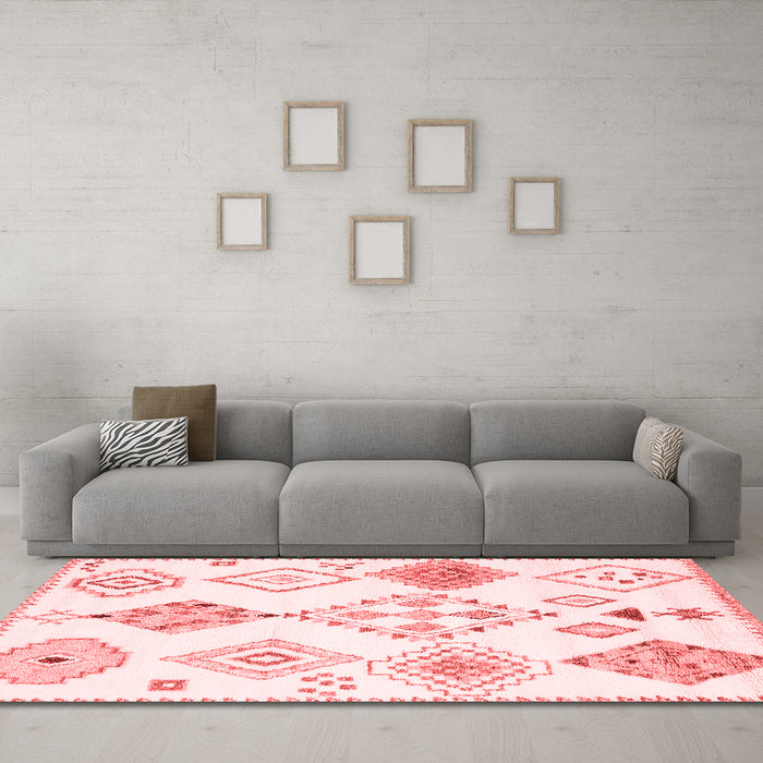 Modern Red Washable Rugs