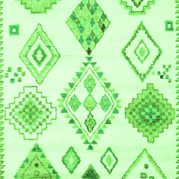 Serging Thickness of Machine Washable Solid Green Modern Area Rugs, wshcon2752grn