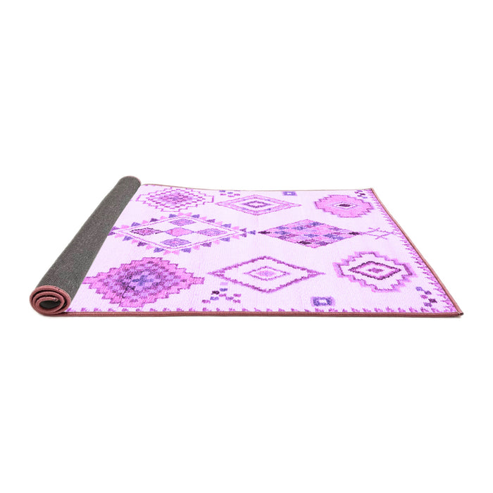 Sideview of Solid Purple Modern Rug, con2752pur