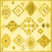 Square Solid Yellow Modern Rug, con2752yw