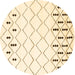 Round Solid Brown Modern Rug, con2753brn