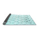 Sideview of Solid Light Blue Modern Rug, con2753lblu