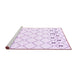 Sideview of Machine Washable Solid Purple Modern Area Rugs, wshcon2753pur