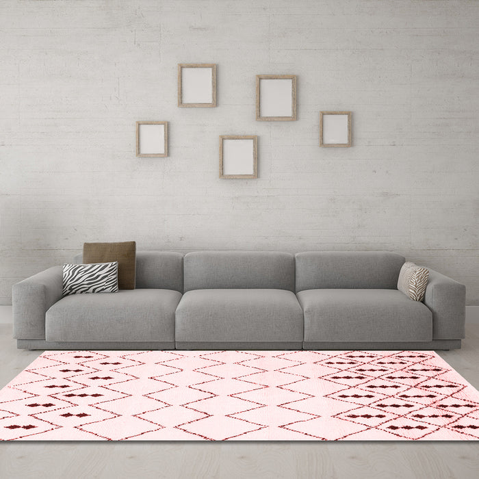 Modern Red Washable Rugs