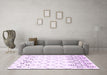 Machine Washable Solid Purple Modern Area Rugs in a Living Room, wshcon2753pur