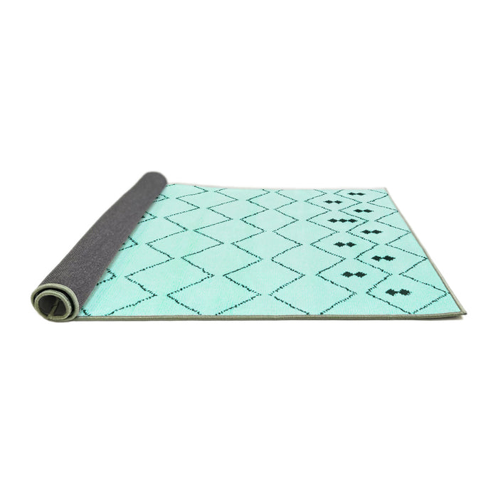 Sideview of Solid Turquoise Modern Rug, con2753turq
