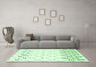 Machine Washable Solid Emerald Green Modern Area Rugs in a Living Room,, wshcon2753emgrn
