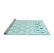 Sideview of Machine Washable Solid Light Blue Modern Rug, wshcon2753lblu