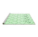 Sideview of Machine Washable Solid Emerald Green Modern Area Rugs, wshcon2753emgrn