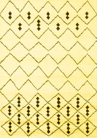 Solid Yellow Modern Rug, con2753yw