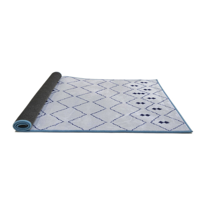 Sideview of Solid Blue Modern Rug, con2753blu