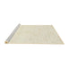 Serging Thickness of Machine Washable Contemporary Vanilla Gold Rug, wshcon2754