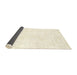 Thickness of Contemporary Vanilla Gold Solid Rug, con2754