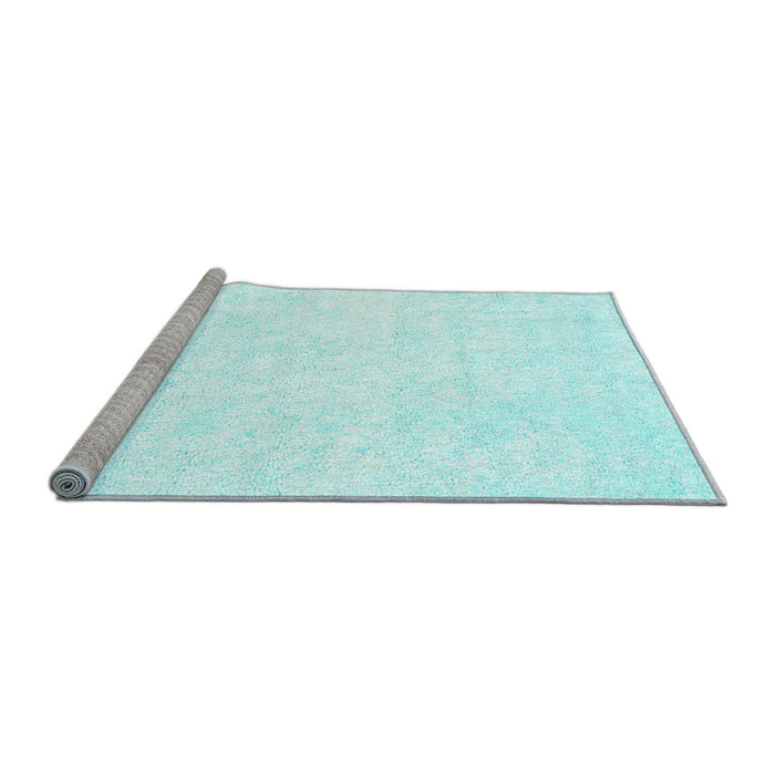 Sideview of Machine Washable Solid Light Blue Modern Rug, wshcon2754lblu