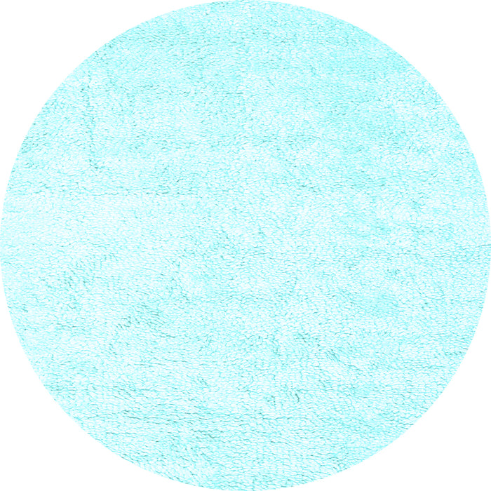 Round Solid Light Blue Modern Rug, con2754lblu