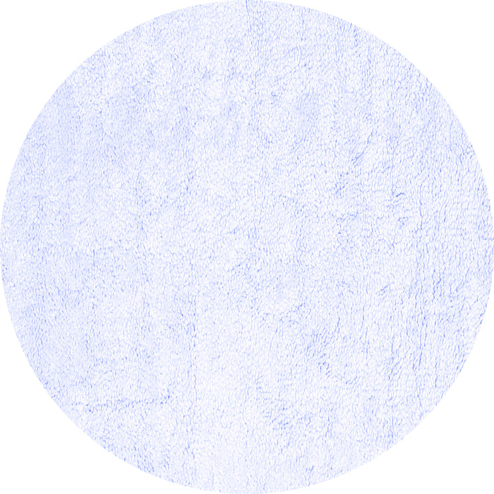 Round Solid Blue Modern Rug, con2754blu