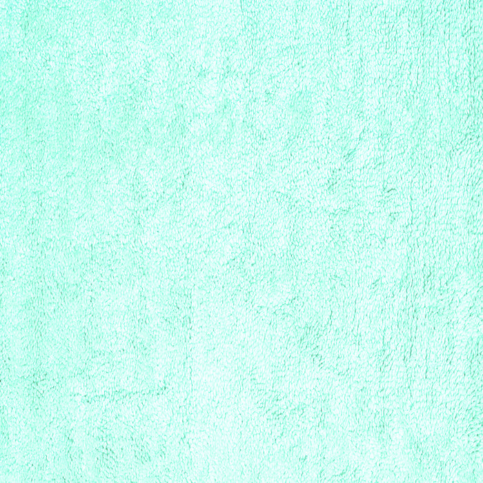 Square Machine Washable Solid Turquoise Modern Area Rugs, wshcon2754turq