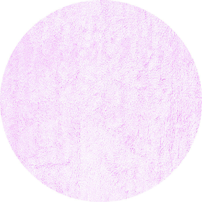 Round Solid Purple Modern Rug, con2754pur