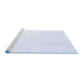 Sideview of Machine Washable Solid Blue Modern Rug, wshcon2754blu