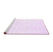 Sideview of Machine Washable Solid Purple Modern Area Rugs, wshcon2754pur