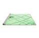 Sideview of Machine Washable Solid Emerald Green Modern Area Rugs, wshcon2755emgrn