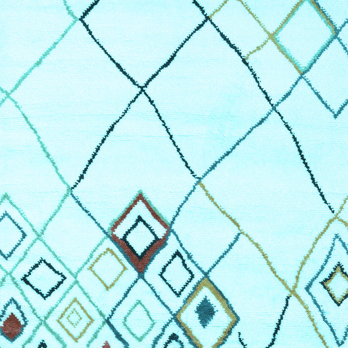 Solid Light Blue Modern Rug, con2755lblu