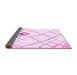 Sideview of Solid Pink Modern Rug, con2755pnk