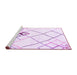 Sideview of Machine Washable Solid Purple Modern Area Rugs, wshcon2755pur