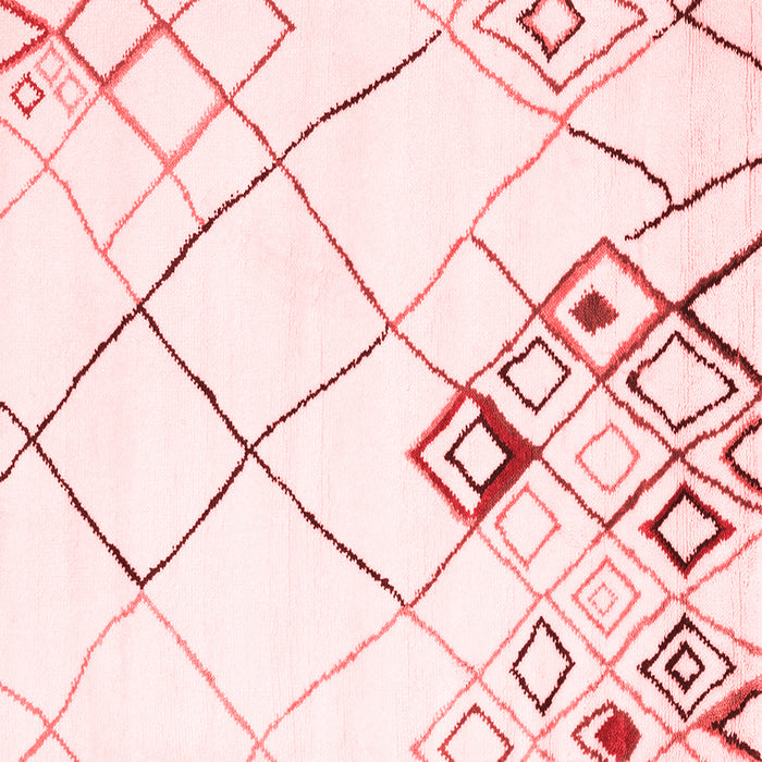 Machine Washable Solid Red Modern Rug, wshcon2755red